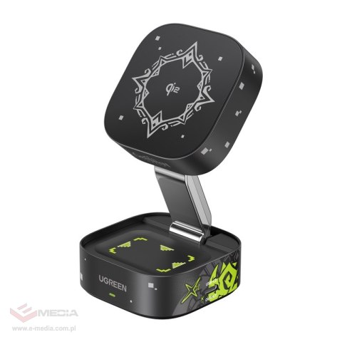 Zestaw UGREEN W702 Qi2 25W 2w1 + kabel USB-C 1m