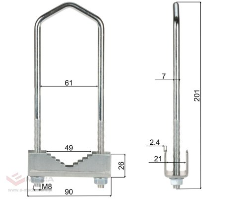 OBEJMA ZACISKOWA OZ-60/M8X190