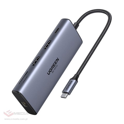 Hub USB-C UGREEN CM639 10-portowy PD 100W
