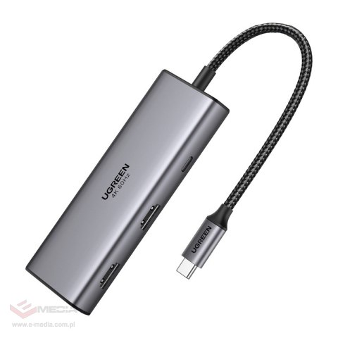 Hub USB-C UGREEN CM498 7-portowy PD 100W
