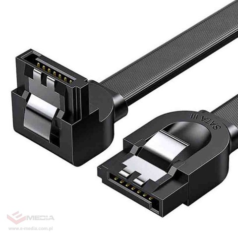 Kabel UGREEN US217 SATA kątowy 0.5m (czarny)