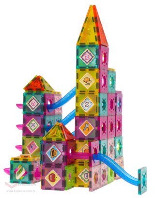 Klocki Magnetyczne Zamek Tor Kulka 226el.