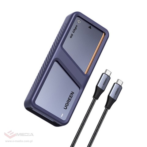 Obudowa dysku UGREEN D703 M.2 NVMe USB4 (szara)