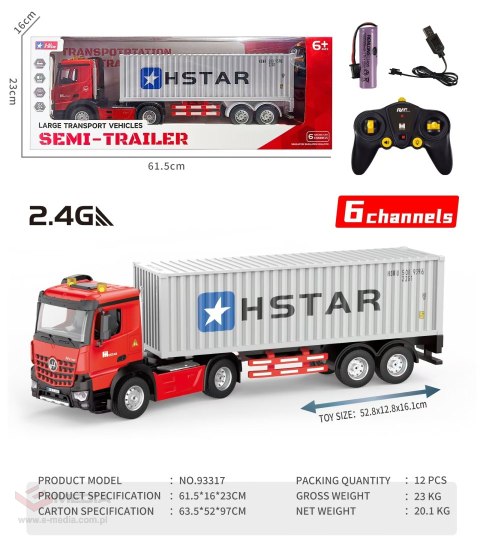Duży Tir Kontenerowiec R/C