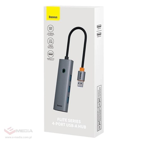 Hub USB BASEUS UltraJoy 4-portowy (szary)