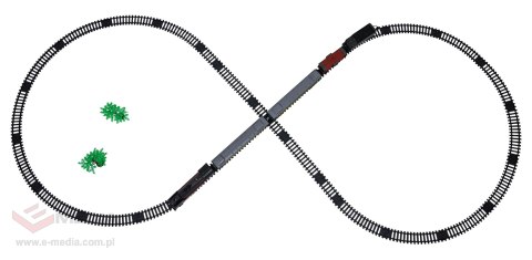 Kolejka Retro z Funkcją Świateł, Dźwięku i Dymu 216cm