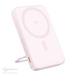 Powerbank Baseus ze stojakiem PicoGo Qi2 5000mAh 20W (różowy)