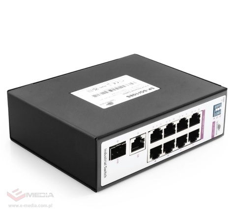 SWITCH 8-portowy SP-SGI108S Przemysłowy SFP