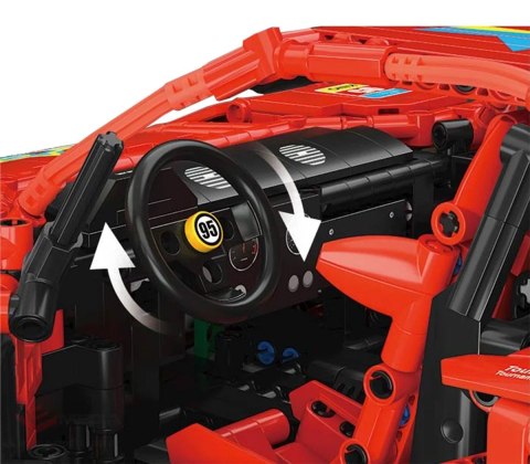 Zestaw Klocków Autko Sportowe 2688el. Czerwone