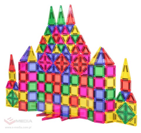Zestaw Kolorowych Klocków Magnetycznych 150el.