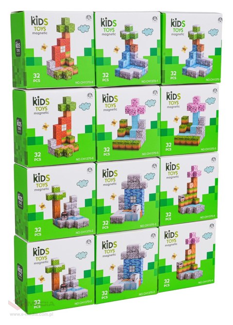 Zestaw Kostek, Klocków Magnetycznych 384el.