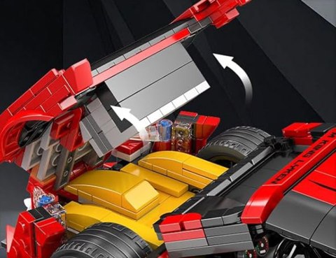 Zestaw Klocków Pojazd Sportowe Czerwone 1311el.