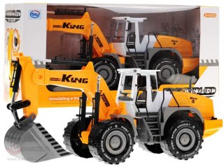 Koparka dla dzieci 3+ Ruchoma łyżka + Otwierana maska + Atrapa silnika