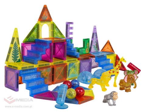 Zestaw Klocków Magnetycznych 3D ZOO 64el.