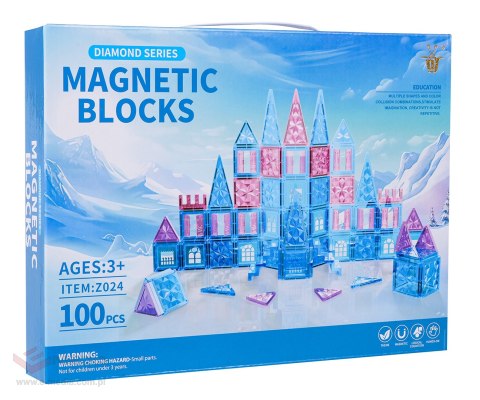 Zestaw Klocków Magnetycznych ICE SNOW 100el.