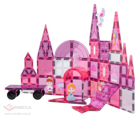Zestaw Klocków Magnetycznych Różowa Księżniczka 58el.