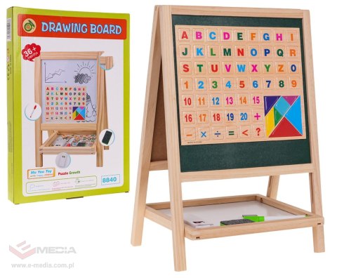 Dwustronna Drewniana Tablica + Akcesoria