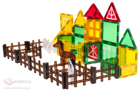 Klocki Magnetyczne Farma 46el.