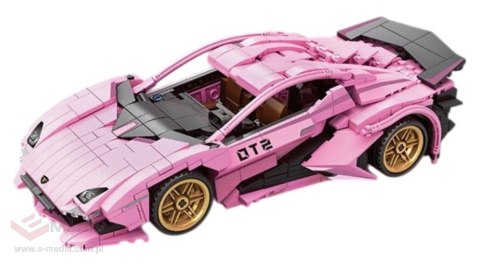 Zestaw Klocków Auto Sportowe Różowe 702el.