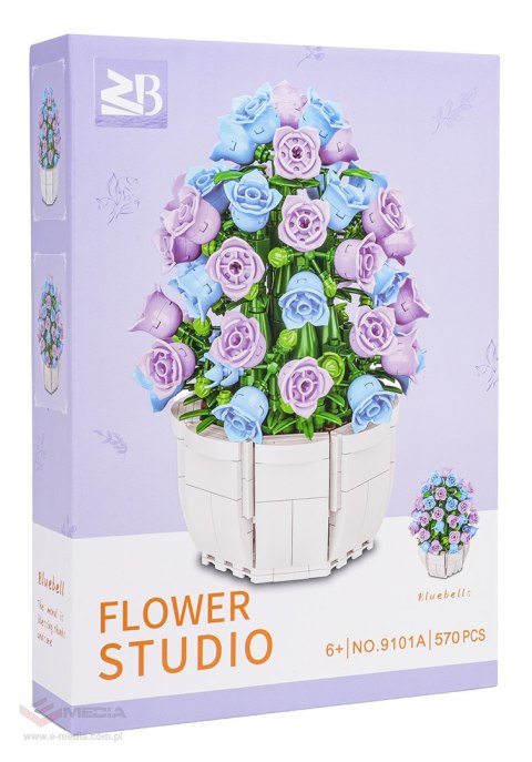 Zestaw Klocków Kwiaty Fioletowe 570el.