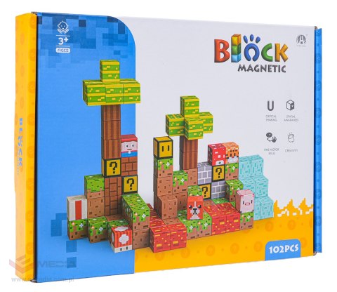 Zestaw Kostek, Klocków Magnetycznych 102el.