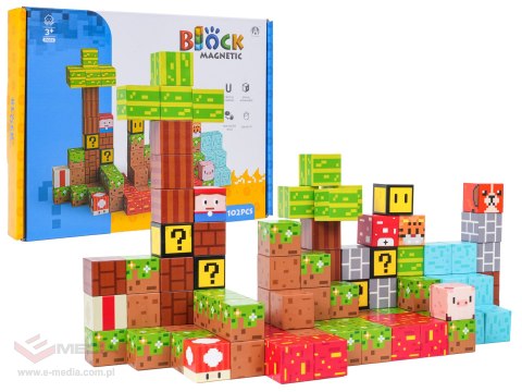 Zestaw Kostek, Klocków Magnetycznych 102el.