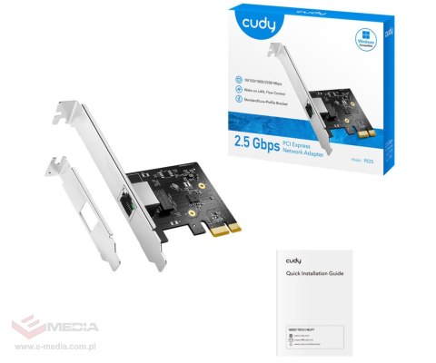 KARTA SIECIOWA ETHERNET PCIE PE25 2.5 Gigabit Ethernet CUDY