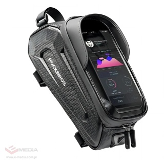 Sakwa rowerowa Rockbros B68-1 na ramę pancerna z kieszonką na telefon 1.7l - czarna