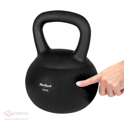 Soft Kettlebell miękki winylowy 12kg REBEL ACTIVE