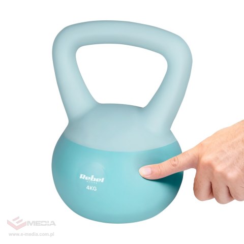 Soft Kettlebell miękki winylowy 4kg REBEL ACTIVE