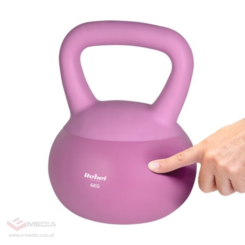 Soft Kettlebell miękki winylowy 6kg REBEL ACTIVE