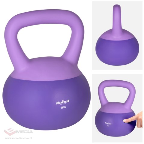 Soft Kettlebell miękki winylowy 8kg REBEL ACTIVE