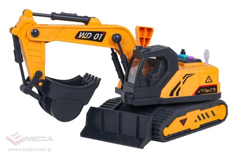 Koparka z Funkcją Dźwięku i Świateł 1:18