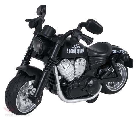Metalowy Motocykl Czarny z Funkcją Świateł i Dźwięku