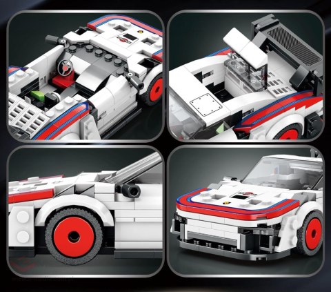 Zestaw Klocków Auto Sportowe Białe 346el.