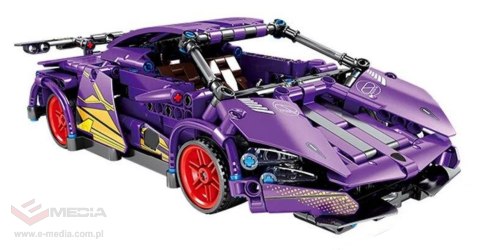 Zestaw Klocków Auto Sportowe Fioletowe 470el.