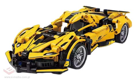 Zestaw Klocków Auto Sportowe Żółte 422el.