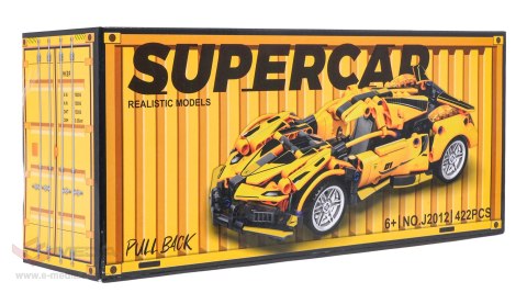 Zestaw Klocków Auto Sportowe Żółte 422el.