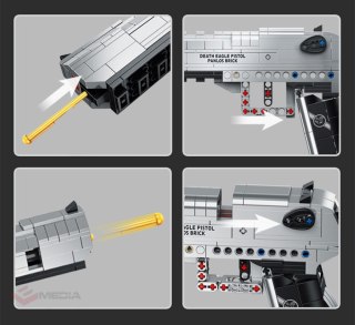Zestaw Klocków Militaria Pistolet 360el.