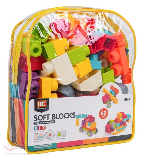 Zestaw Miękkich Klocków 60el. + Plecak