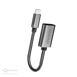 Adapter Dudao L15T OTG przejściówka USB-C - USB-A - szary