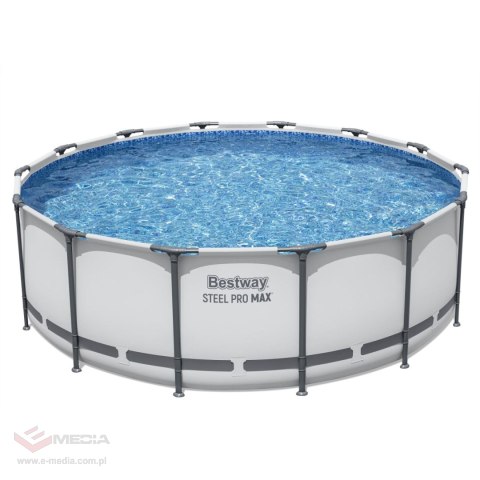 Basen stelażowy Steel Pro MAX 427x122 Szary 14FT BESTWAY 5w1 + Akcesoria