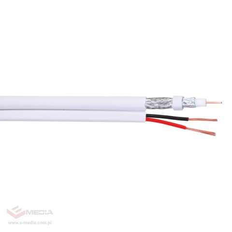 KABEL CCTV PFM941I-RG59N/21-100-WHITE RG59 + 2 x 0.75 mm² DAHUA