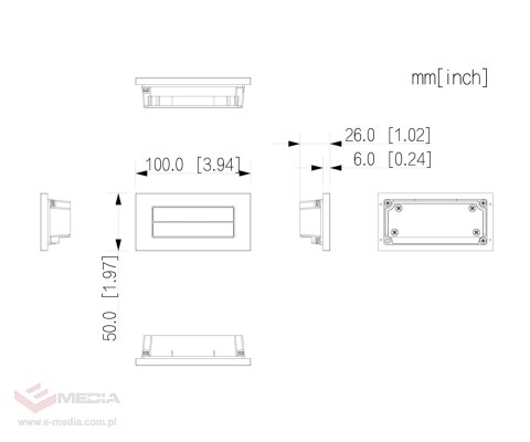 MODUŁ KLAWIATURY VTO4202F-MDB4 DO MODUŁÓW VTO4202F-P, VTO4201F-P, VTO4201F-P1 DAHUA