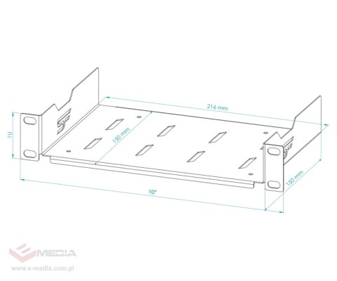 PÓŁKA S-RSF10-1U-150G 150 mm STALFLEX