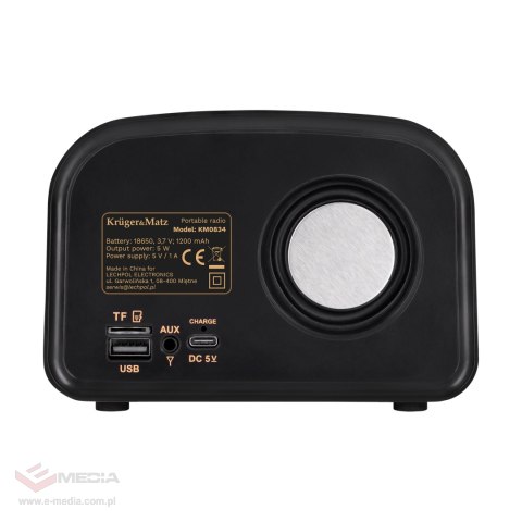 Radio przenośne analogowe solarne Kruger&Matz model KM0834