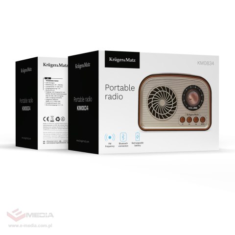 Radio przenośne analogowe solarne Kruger&Matz model KM0834