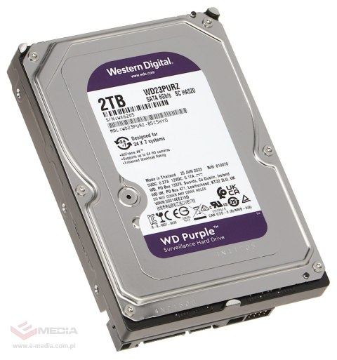 DYSK DO REJESTRATORA HDD-WD23PURZ 2TB 24/7 WESTERN DIGITAL