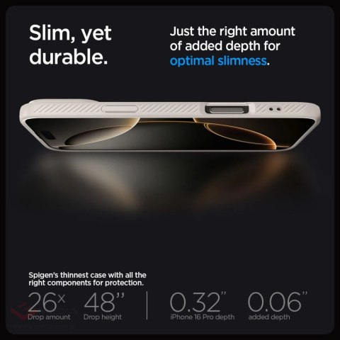 Etui Spigen Liquid Air na iPhone 16 Pro Max - tytanowy