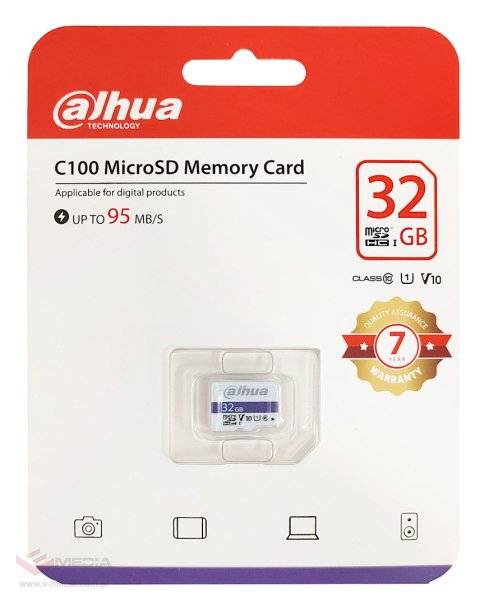 KARTA PAMIĘCI TF-C100/32GB microSD UHS-I, SDHC 32 GB DAHUA